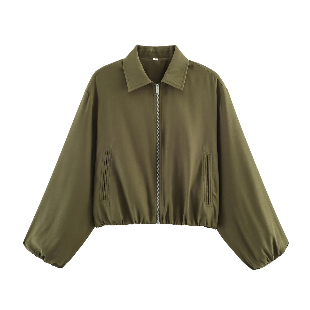 SLTNX Women's Bomber Jacket Zip Puffed Varsity Jackets for Women Cropped