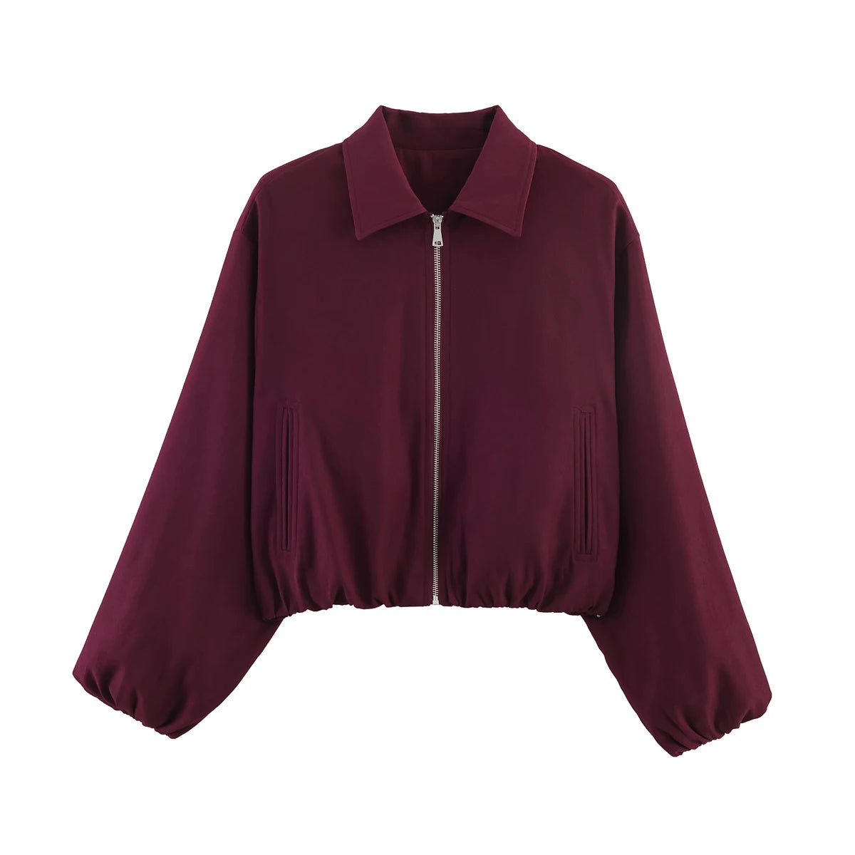 SLTNX Women's Bomber Jacket Zip Puffed Varsity Jackets for Women Cropped