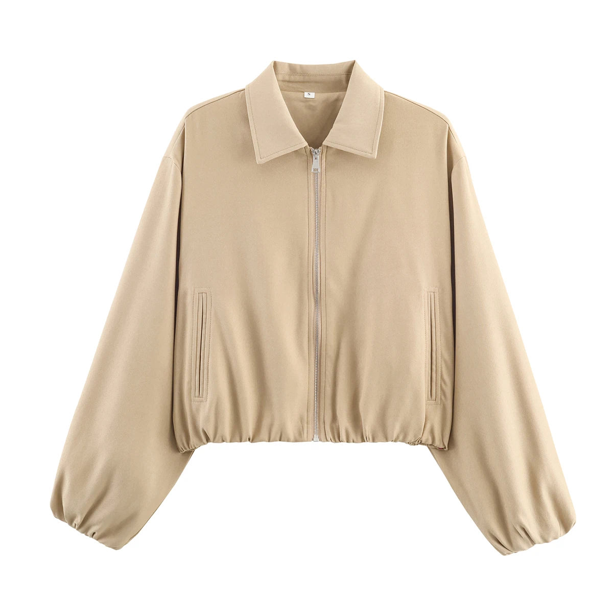 SLTNX Women's Bomber Jacket Zip Puffed Varsity Jackets for Women Cropped