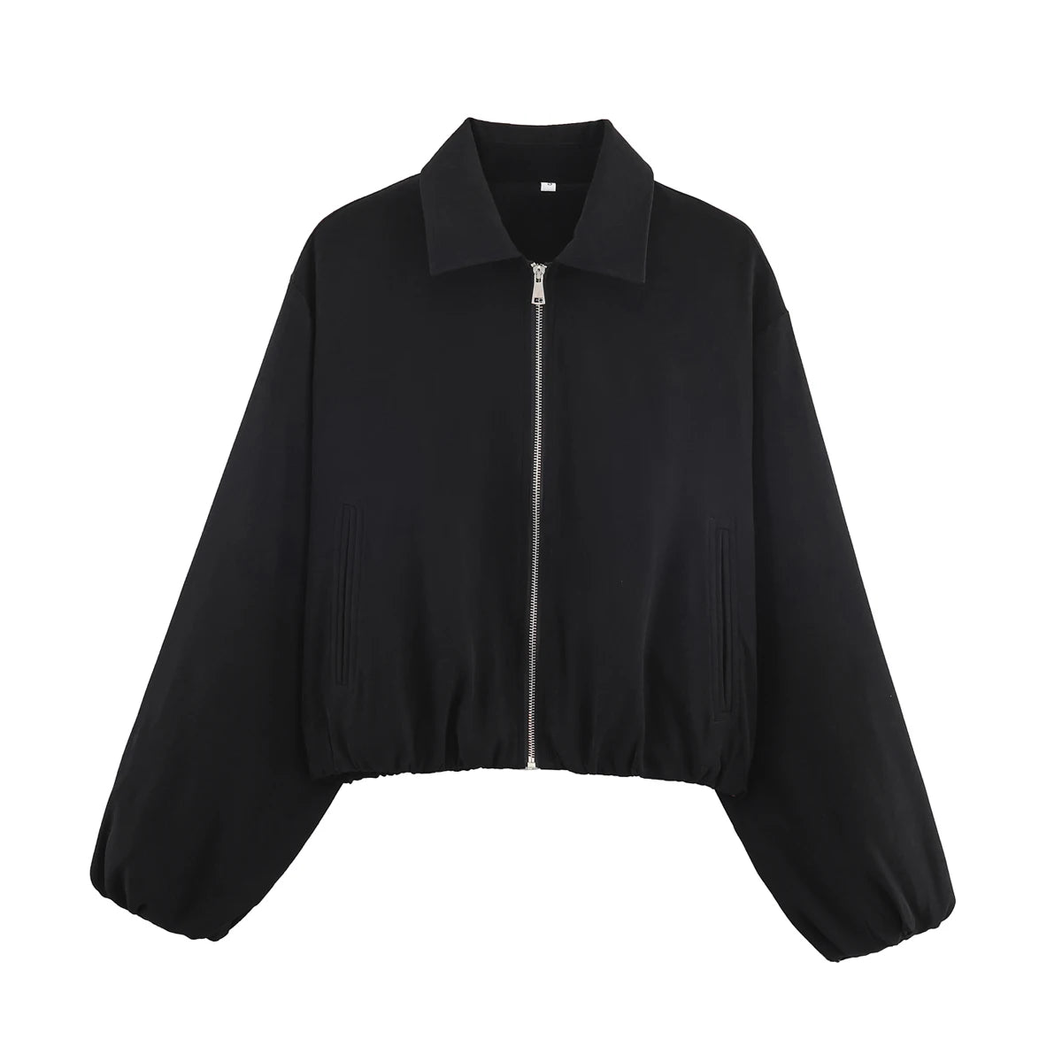 SLTNX Women's Bomber Jacket Zip Puffed Varsity Jackets for Women Cropped