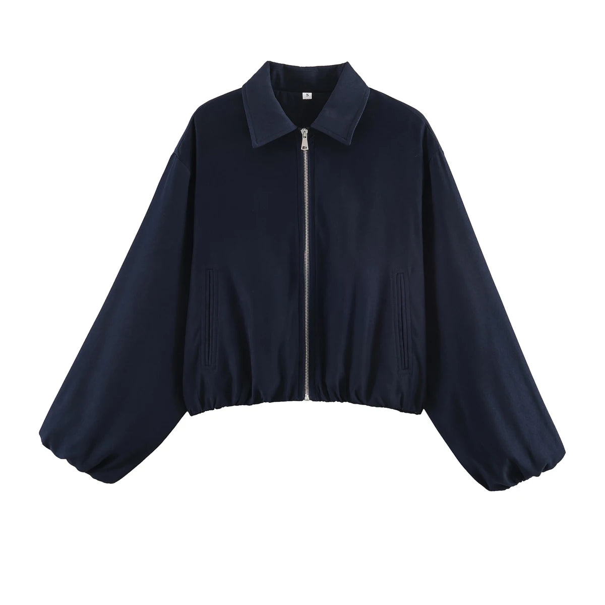 SLTNX Women's Bomber Jacket Zip Puffed Varsity Jackets for Women Cropped